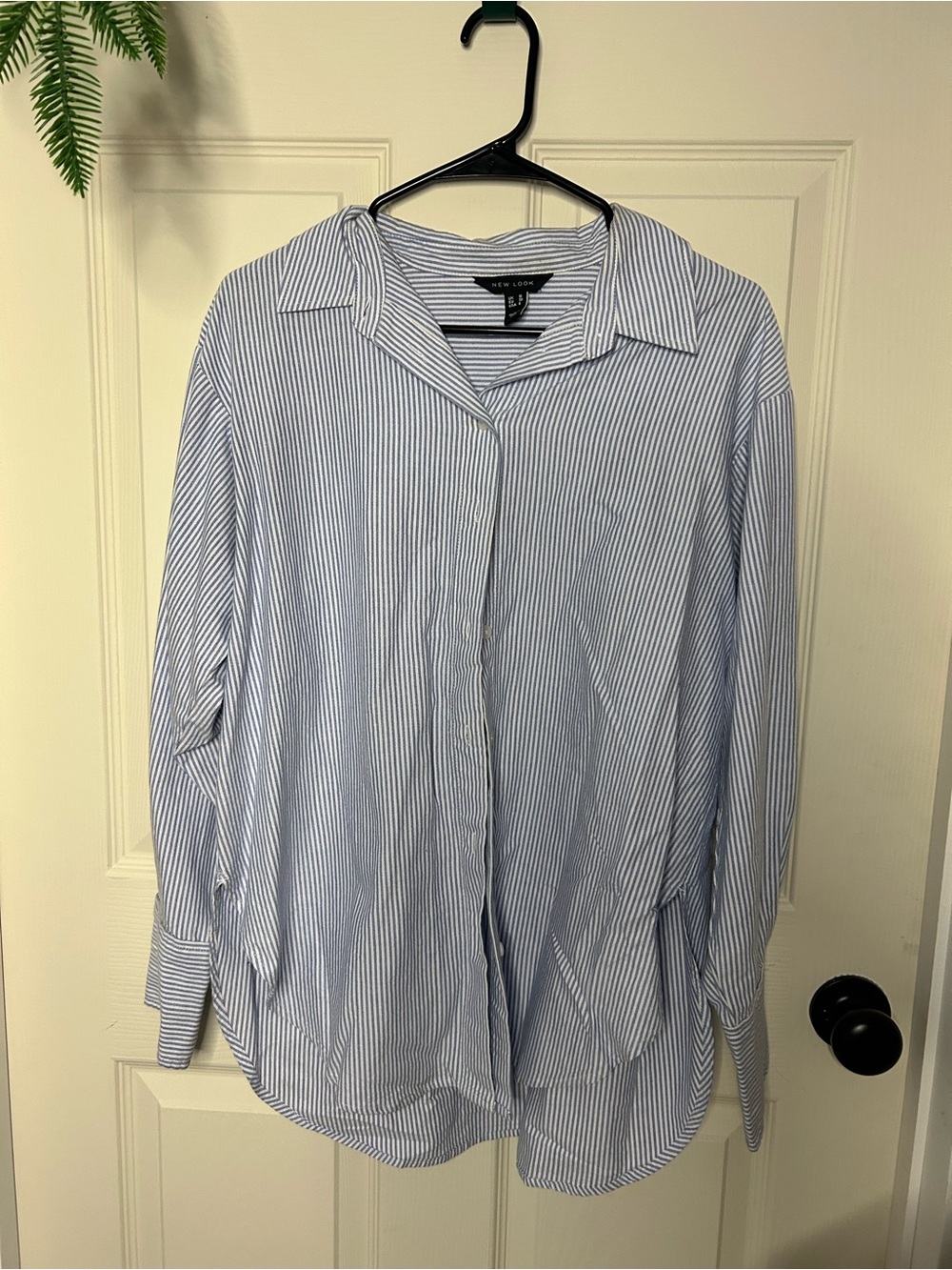 Light Blue Stripe Women’s Button-Up Shirt